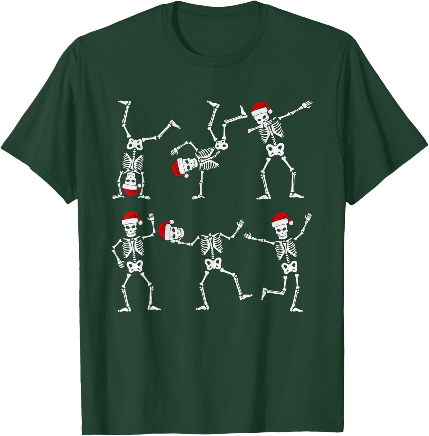 Christmas Boys Kids Toddler Dancing Skeleton hat Christmas T-Shirt - T-Shirt | Forest