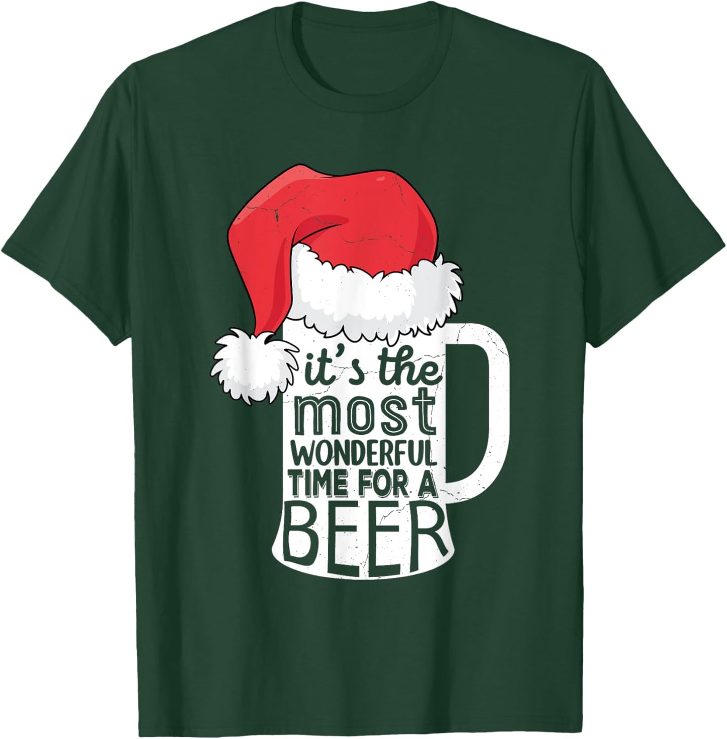 It's the Most wonderful time for a beer Christmas Men Beer T-Shirt - T-Shirt | Forest