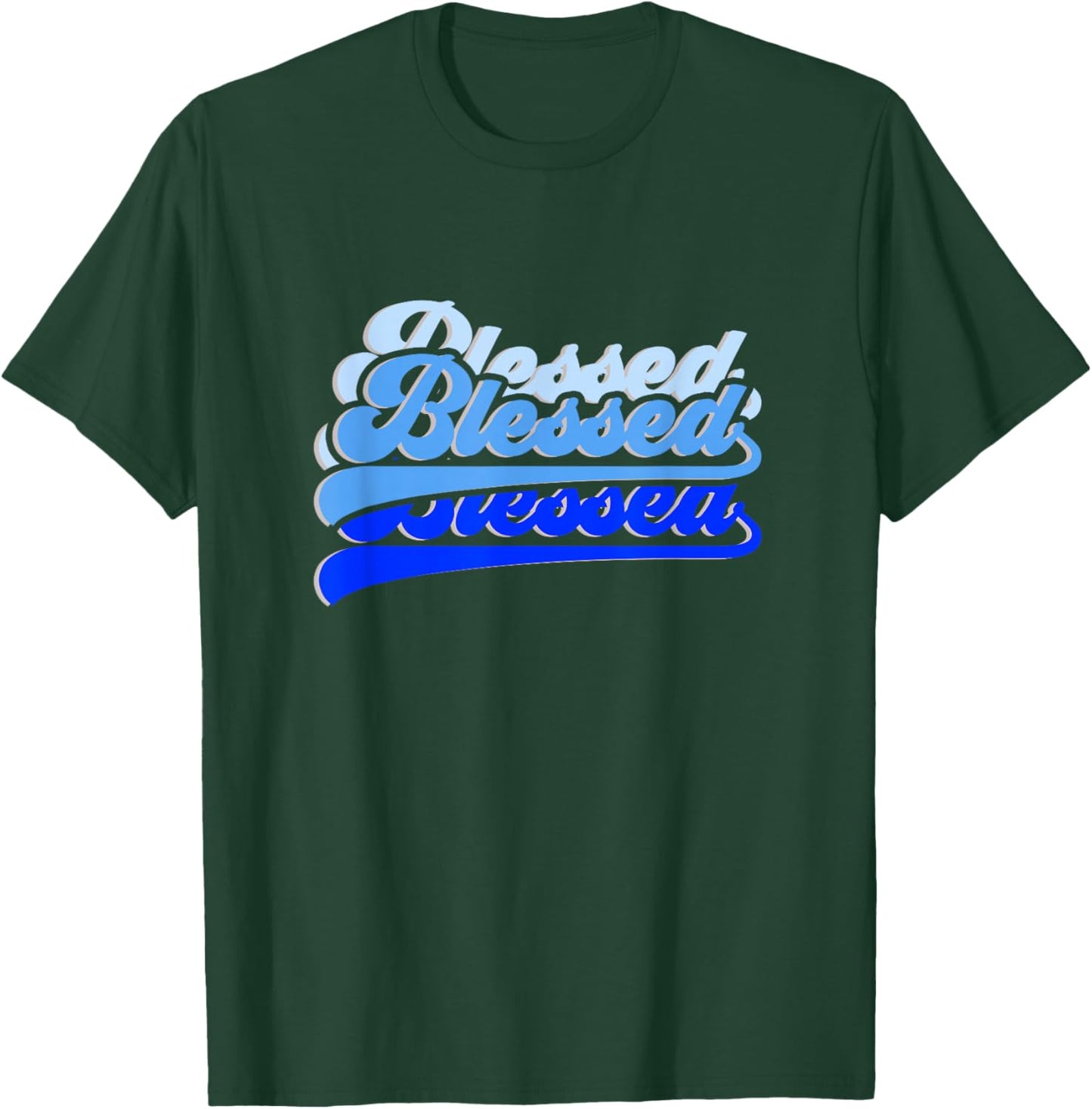 Blue Graphic So So Blessed Blue Graphic T-Shirt - T-Shirt | Forest
