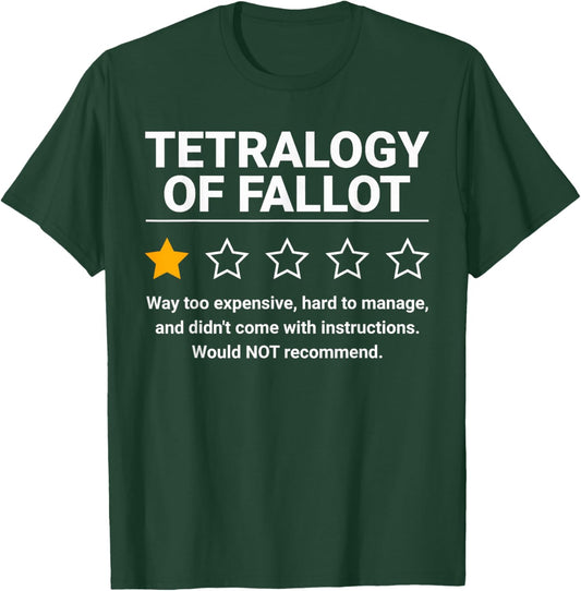 Tetralogy of Fallot One Star Rating Funny Awareness T-Shirt - T-Shirt | Forest