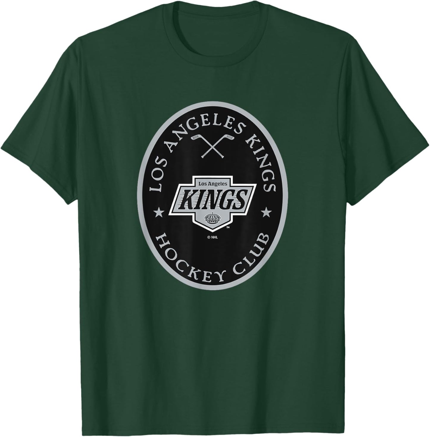 Los Angeles Kings Iconic Dark Heather Officially Licensed T-Shirt - T-Shirt | Forest
