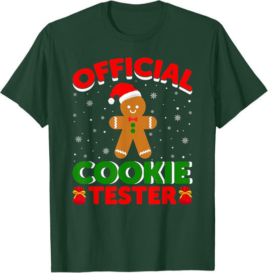Official Cookie Tester Funny Christmas Family Matching T-Shirt - T-Shirt | Forest