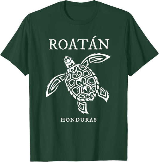 Vintage Roatan Honduras Sea Turtle Vacation Souvenir T-Shirt - T-Shirt | Forest