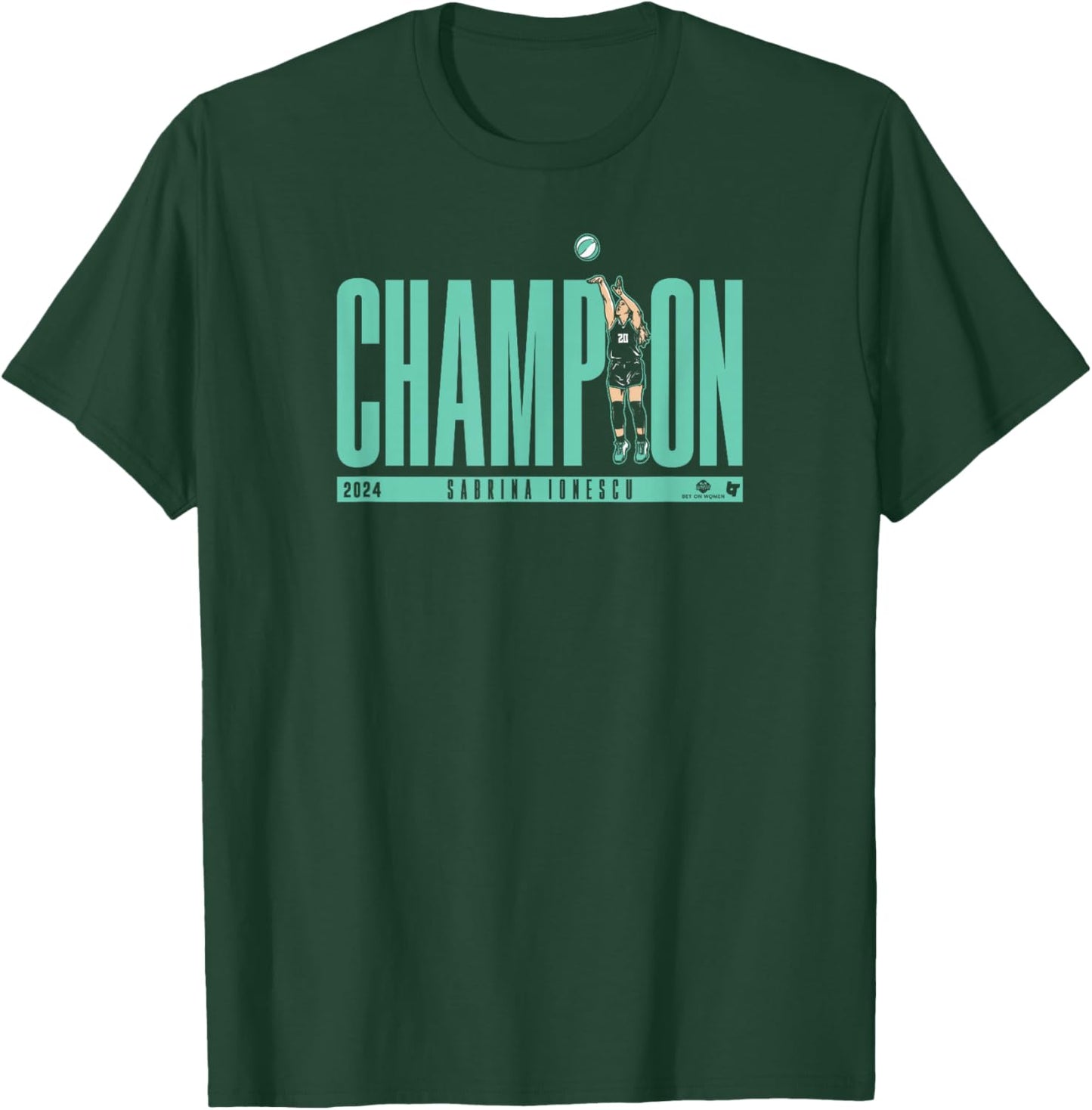 Sabrina Ionescu Champion - New York Basketball T-Shirt - T-Shirt | Forest