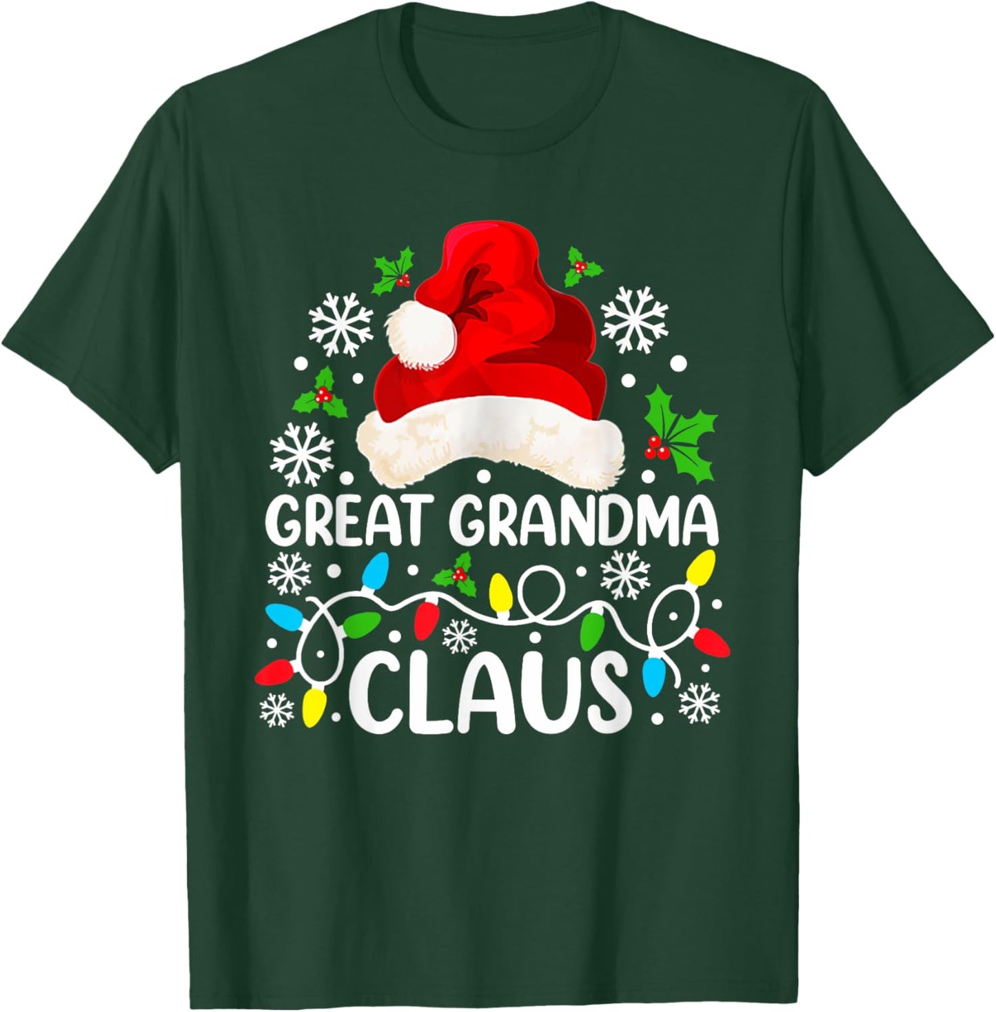 Great Grandma Claus Funny Christmas Family Matching T-Shirt - T-Shirt | Forest