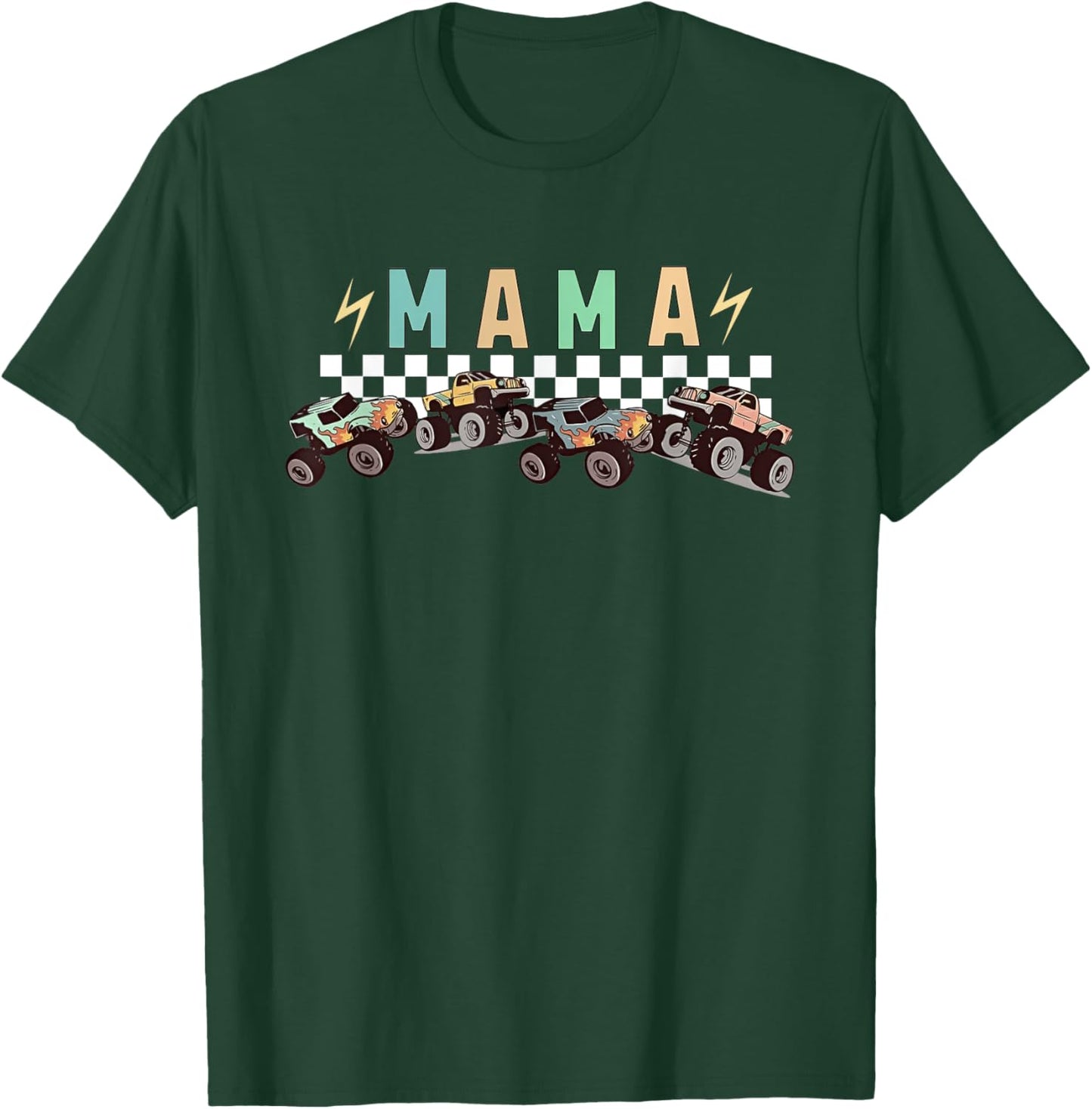 Mama Truck Mom Monster Truck Are My Jam Truck Lovers T-Shirt - T-Shirt | Forest