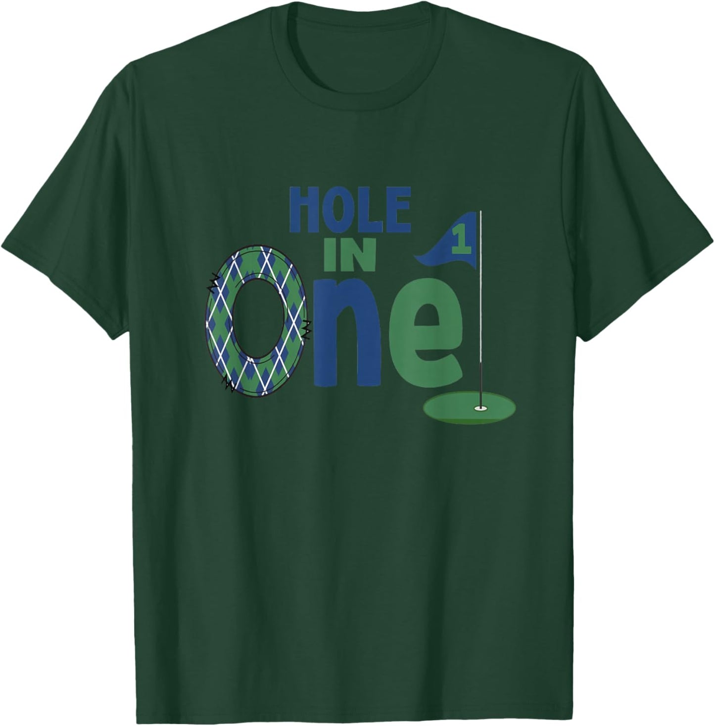 Golf Birthday Shirt 1st Birthday Hole In One Boys Girls T-Shirt - T-Shirt | Forest