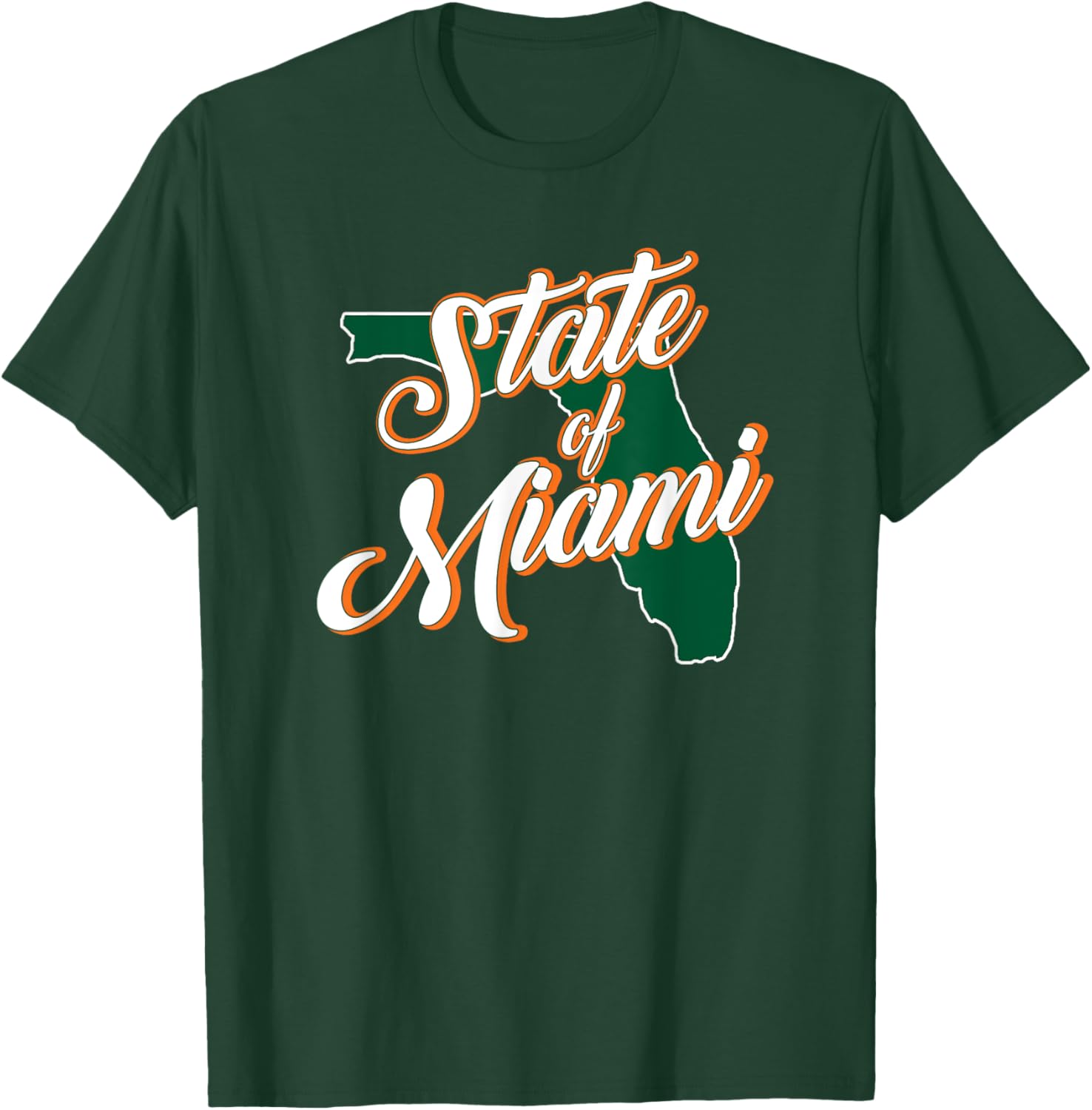 Miami Lifestyle Statement State of Miami Bold Florida Love T-Shirt - T-Shirt | Forest