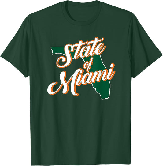 Miami Lifestyle Statement State of Miami Bold Florida Love T-Shirt - T-Shirt | Forest