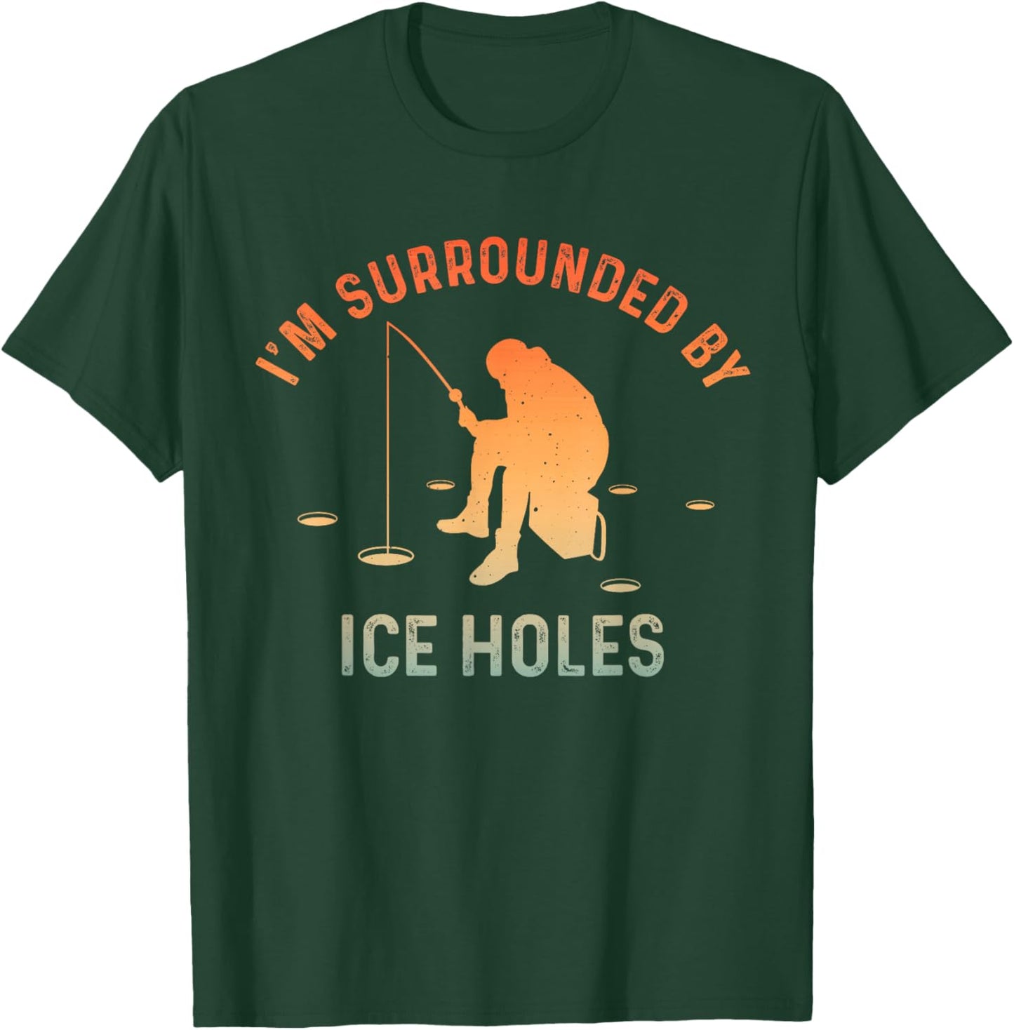 Funny Ice Fishing Art Women Ice Fishing Lover T-Shirt - T-Shirt | Forest