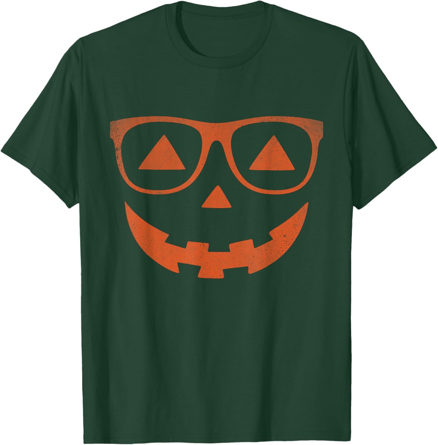 Jack O Lantern Pumpkin with Glasses Costume Halloween T-Shirt - T-Shirt | Forest