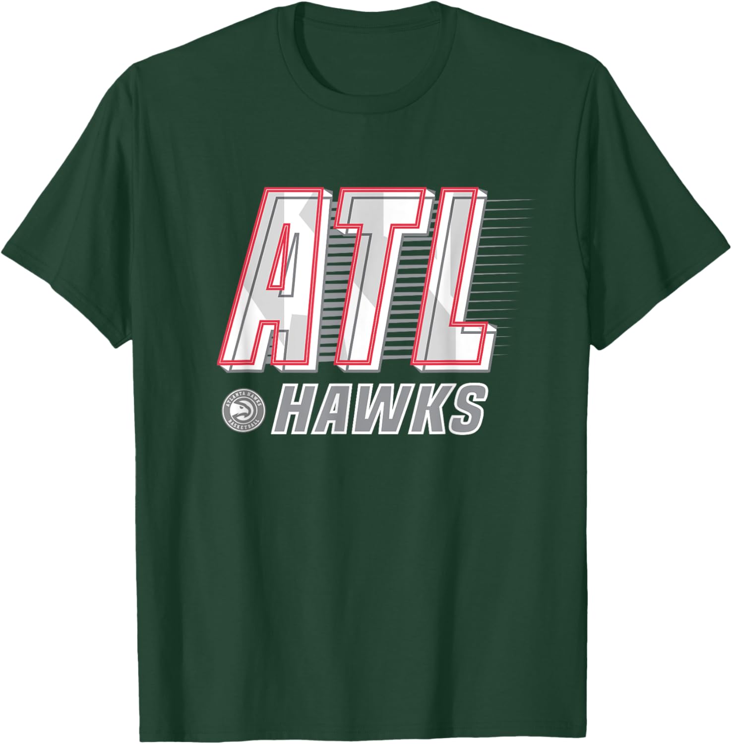 NBA Atlanta Hawks Type Stack Logo T-Shirt - T-Shirt | Forest