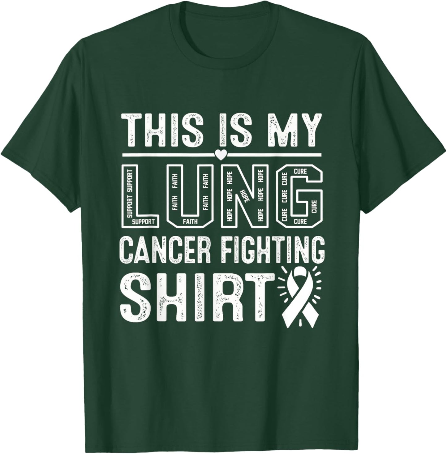 This Is My Lung Cancer Fighting Lung Cancer Awareness T-Shirt - T-Shirt | Forest