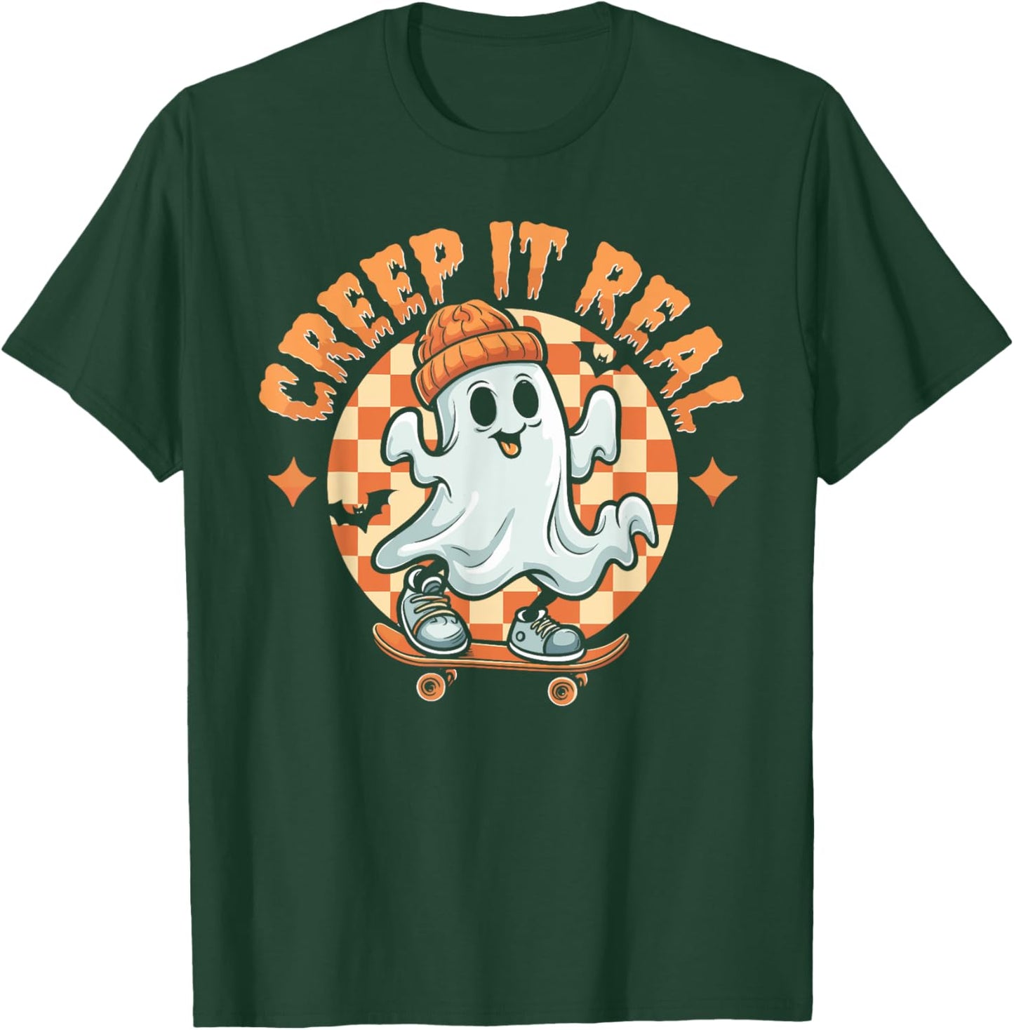 Creep It Real Halloween Shirt Kids Fall Season Teen Boys T-Shirt - T-Shirt | Forest