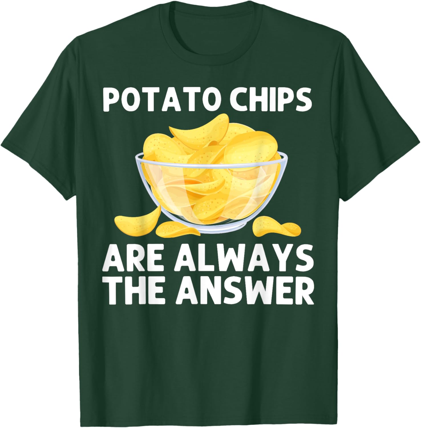 Cool Potato Chips Art Women Kids Potato Chips Lover T-Shirt - T-Shirt | Forest