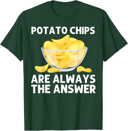 Cool Potato Chips Art Women Kids Potato Chips Lover T-Shirt - T-Shirt | Forest