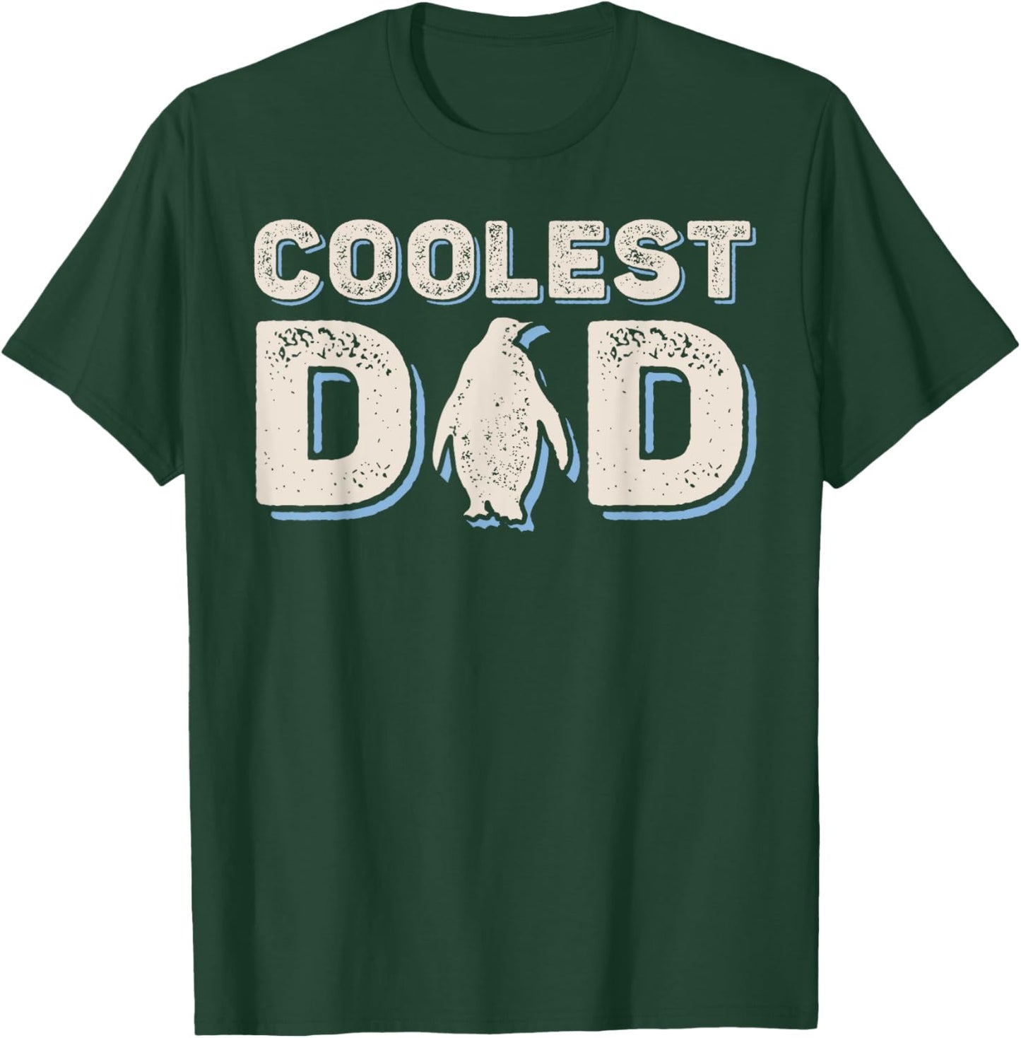 Penguin Coolest Dad Father's Day Funny Daddy Family Matching T-Shirt - T-Shirt | Forest