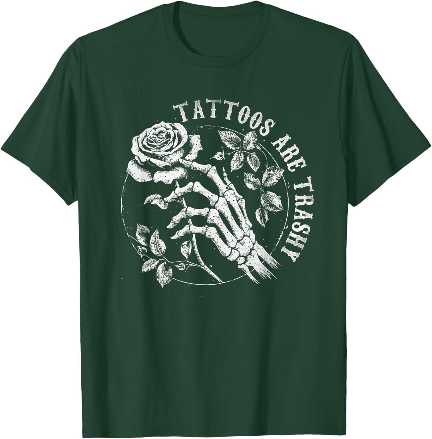 Tattoos Are Trashy Vintage Y2K Joke T-Shirt - T-Shirt | Forest