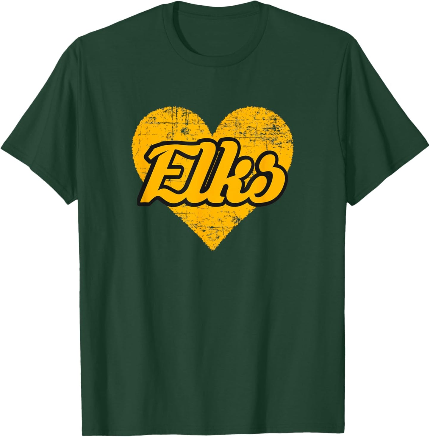 Centerville Elks Over Heart T-Shirt - T-Shirt | Forest
