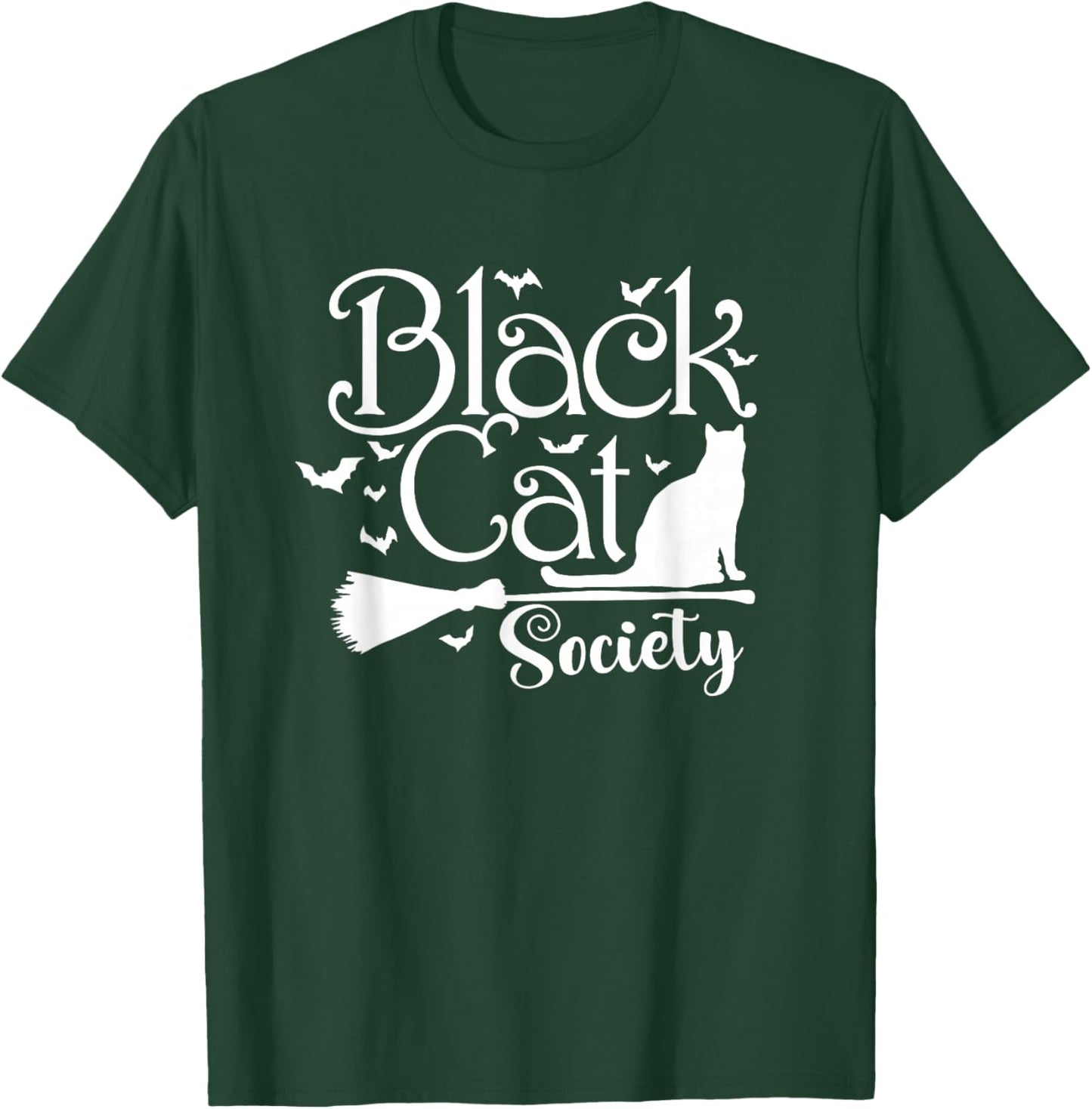 Black Cat Society Halloween T-Shirt - T-Shirt | Forest