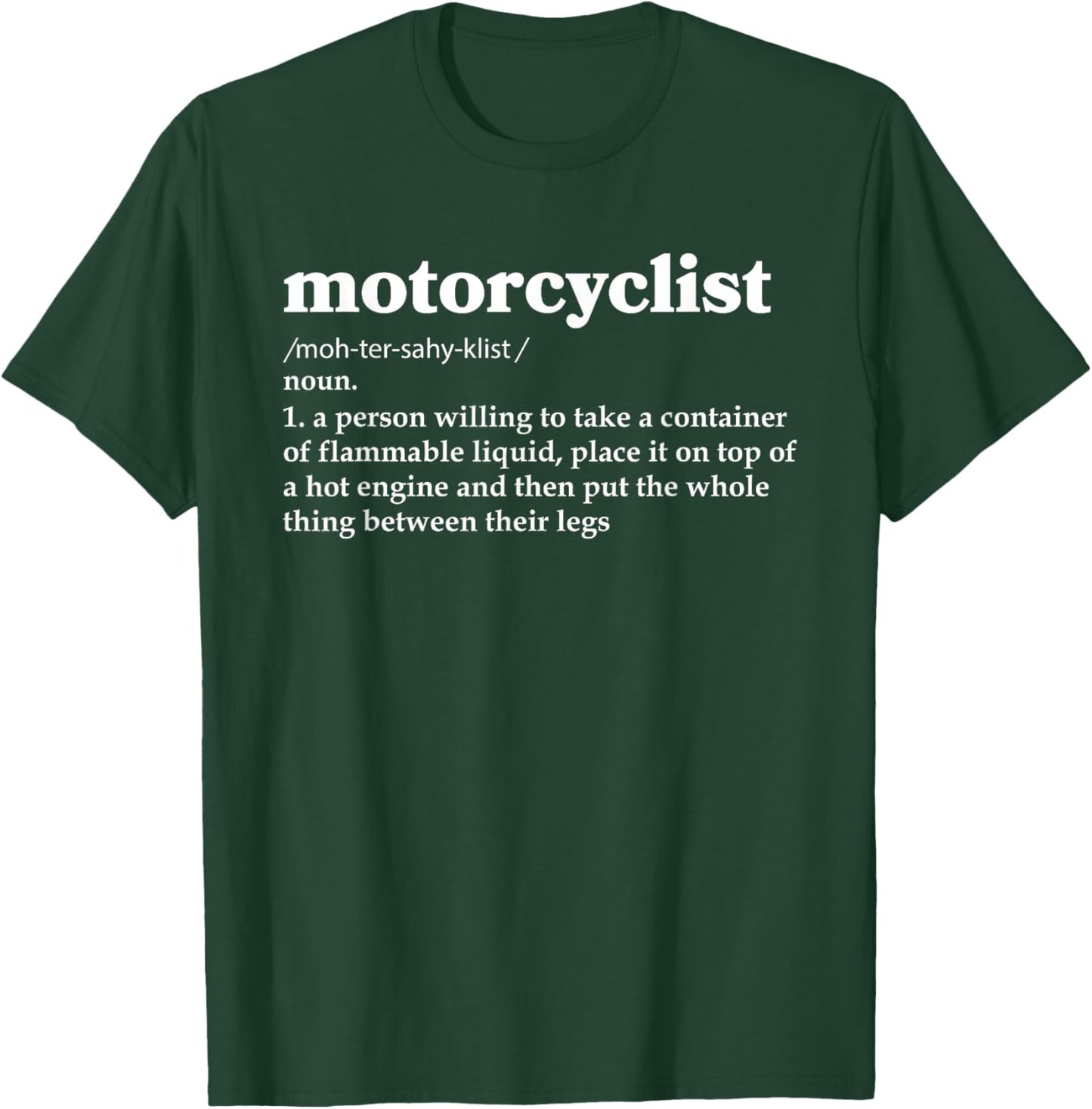 Motorcyclist Definition Motorcycle Rider Biker Motocross T-Shirt - T-Shirt | Forest