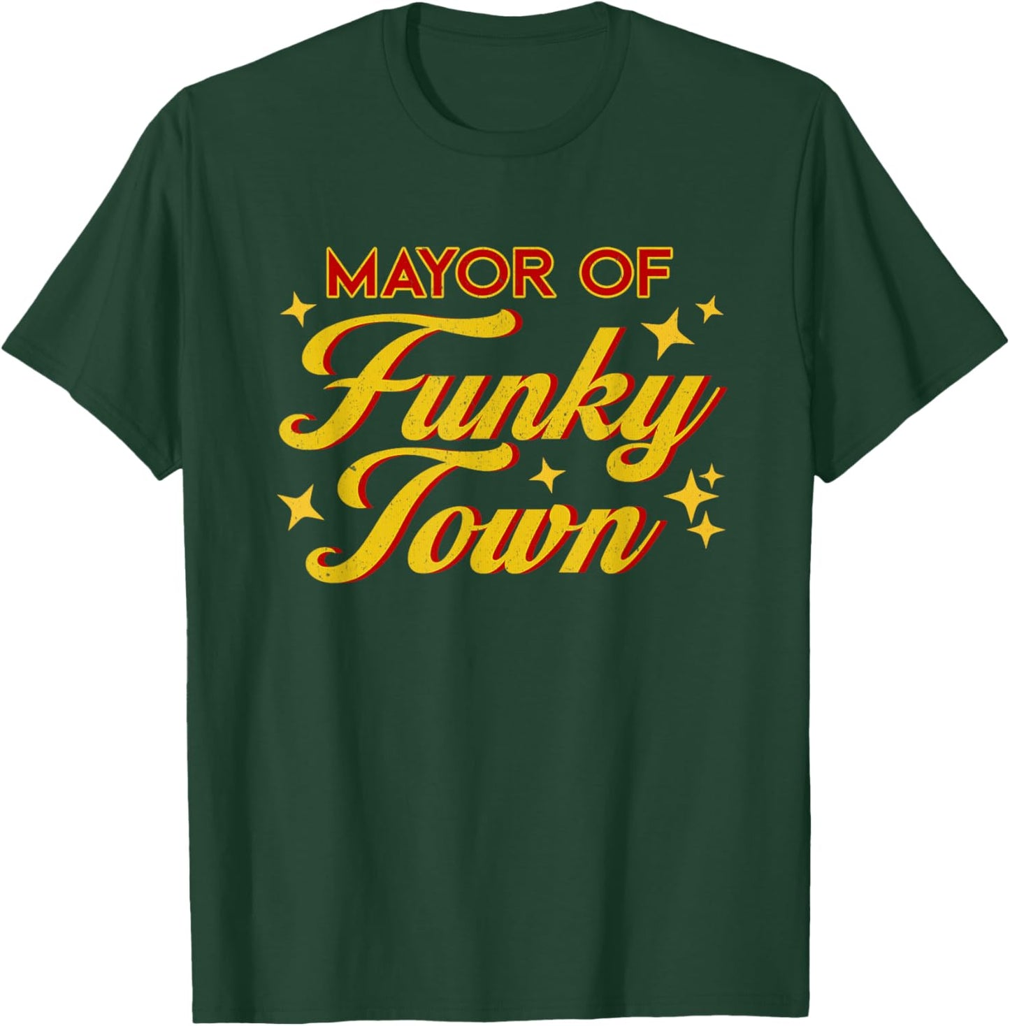Mayor Of Funky Town Graphic Musician 70s Disco Party Awesome T-Shirt - T-Shirt | Forest