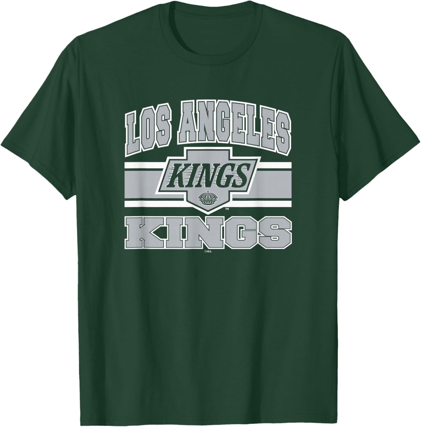 Los Angeles Kings Stripe Black Officially Licensed T-Shirt - T-Shirt | Forest