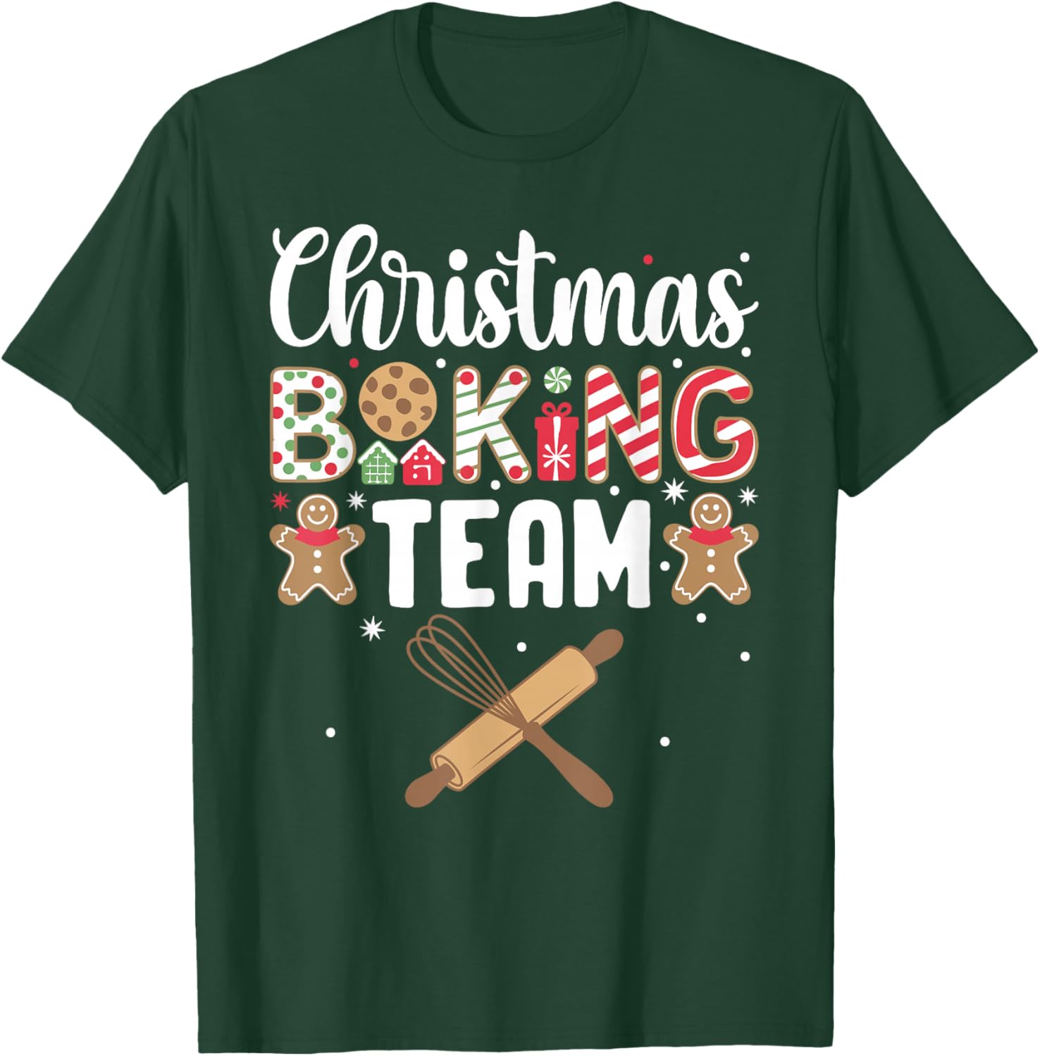 Funny Christmas Baking Team Baking Christmas Cookie T-Shirt - T-Shirt | Forest