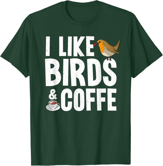 Best Bird Art Women Birding Nerd Birder Bird Watcher T-Shirt - T-Shirt | Forest