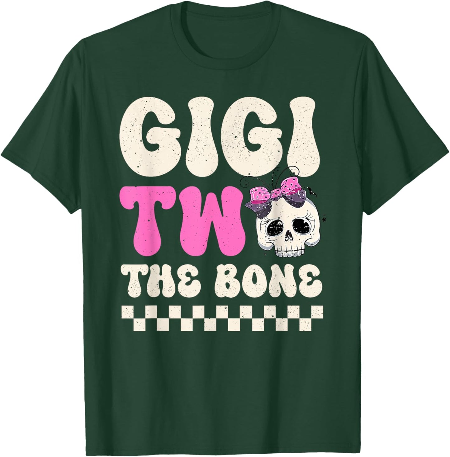 Gigi Two The Bone Halloween 2nd Birthday Girl Family T-Shirt - T-Shirt | Forest