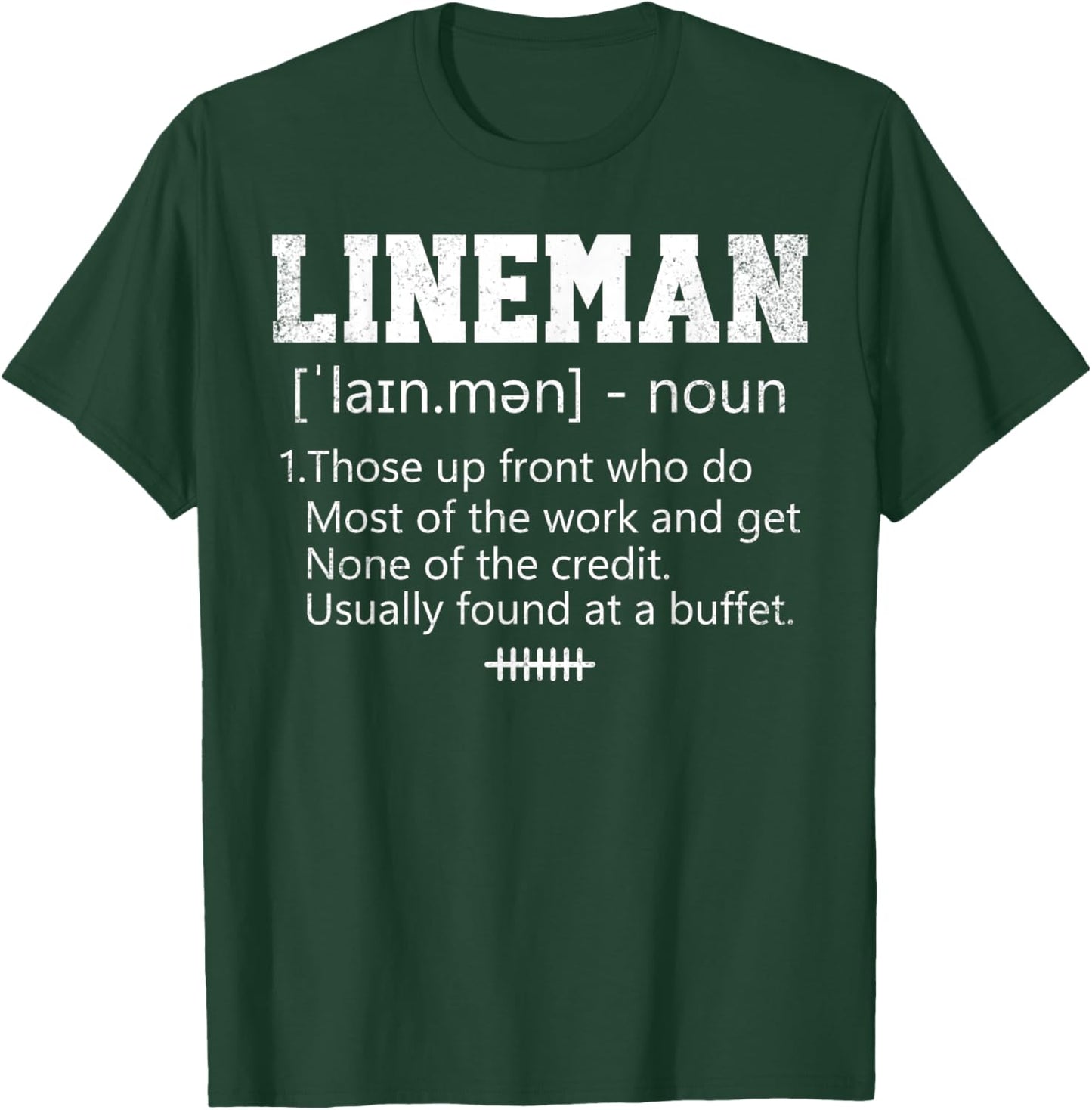 Offensive Lineman Definition American Football Player T-Shirt - T-Shirt | Forest