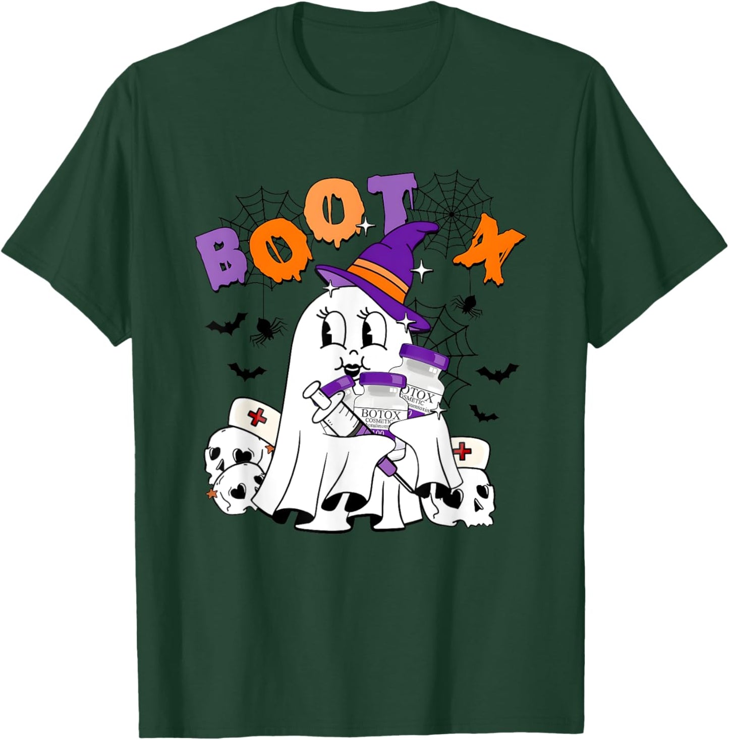 Cute Ghost BooTox Nurse Injector Halloween Plastic Surgery T-Shirt - T-Shirt | Forest