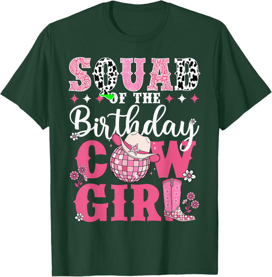 Squad Of The Birthday Cow-Girl Western Rodeo Bday Party T-Shirt - T-Shirt | Forest