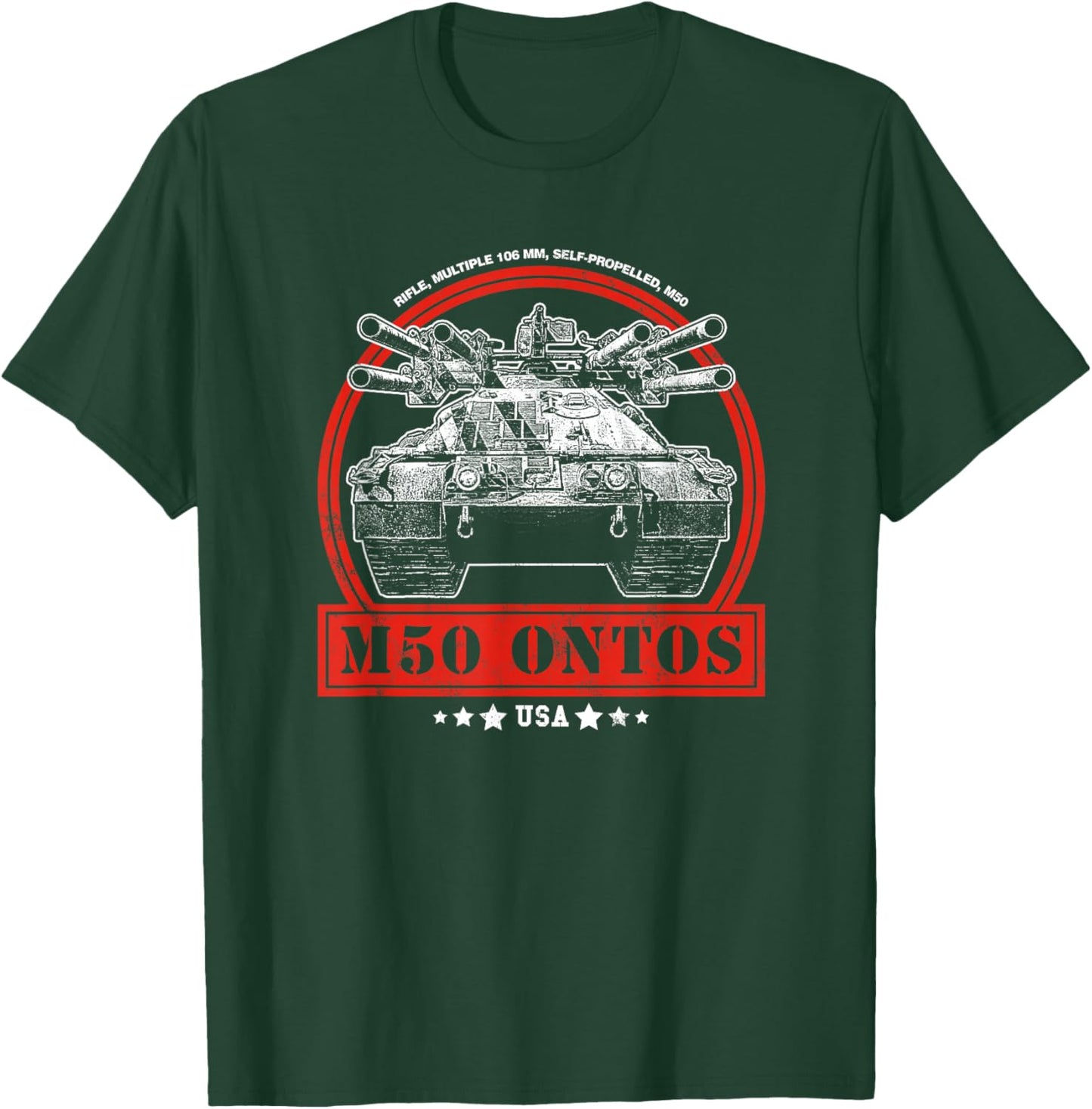 M50 Ontos "Thing" Tank Destroyer T-Shirt - T-Shirt | Forest