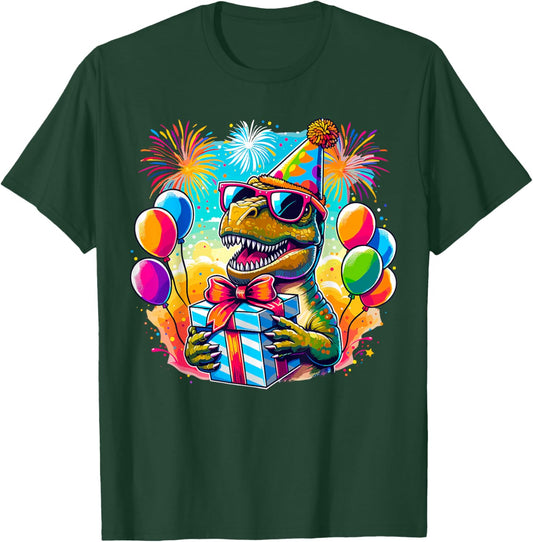 Dinosaur Birthday T-Rex Party T-Shirt - T-Shirt | Forest