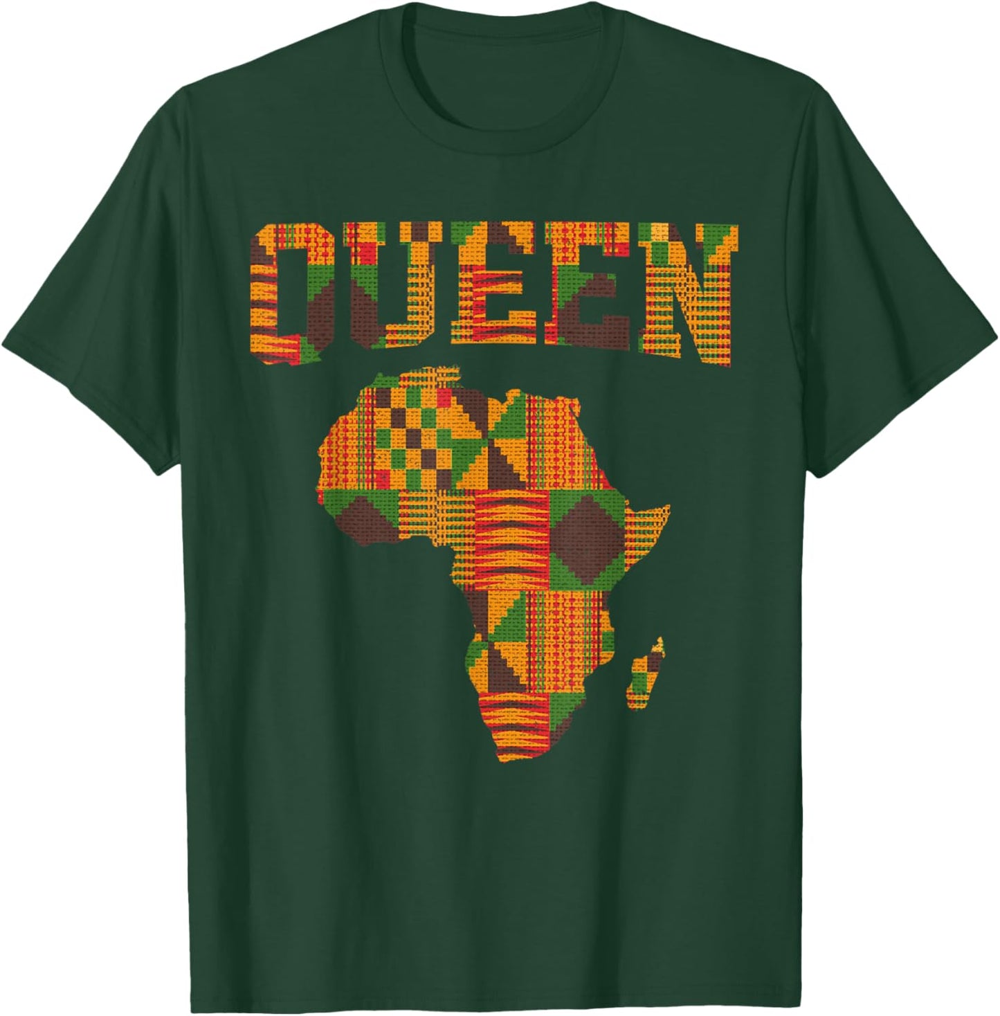 African Queen Art Girls Kente Cloth African Print T-Shirt - T-Shirt | Forest