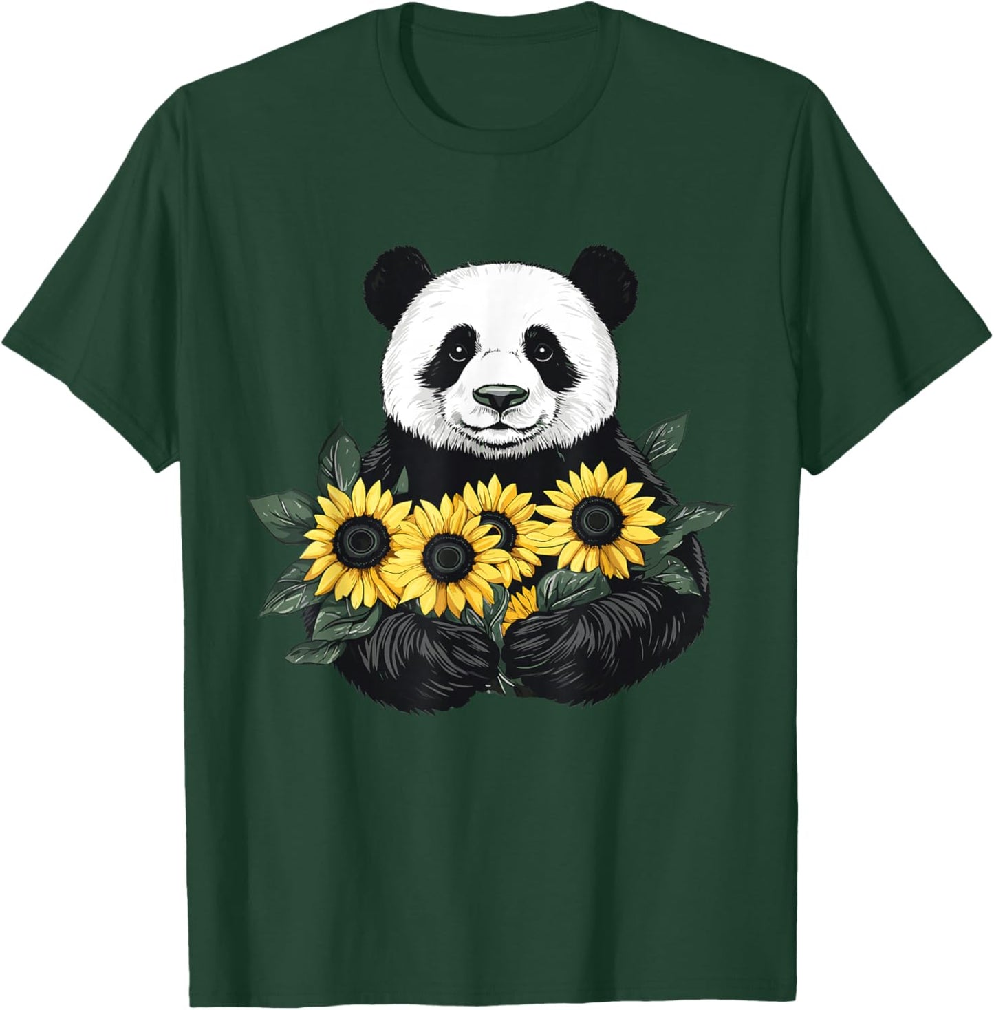 Panda bear with sunflowers, Panda Bear T-Shirt - T-Shirt | Forest