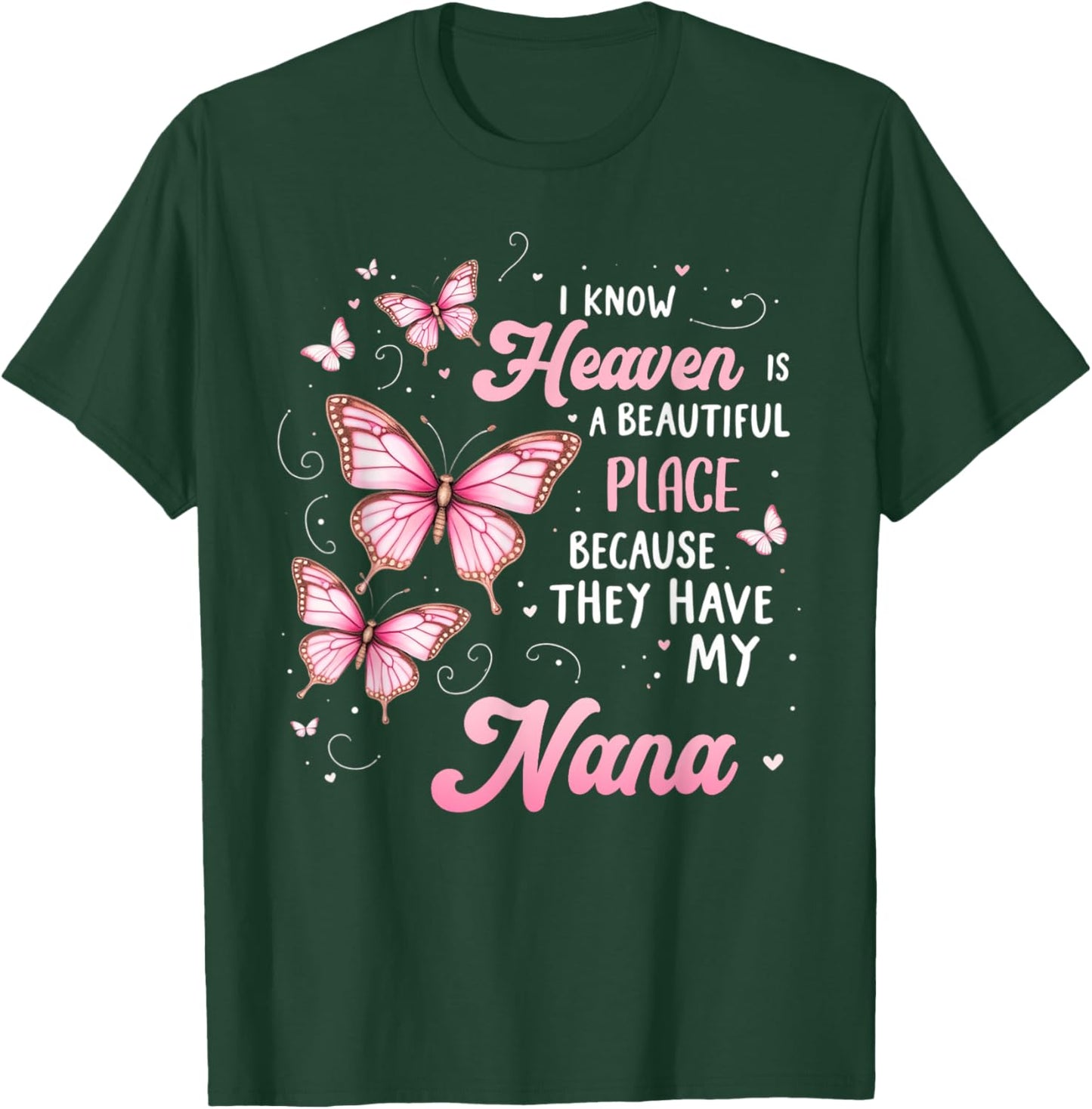 Nana Is My Guardian Angel In Heaven Memorial Day Men Women T-Shirt - T-Shirt | Forest