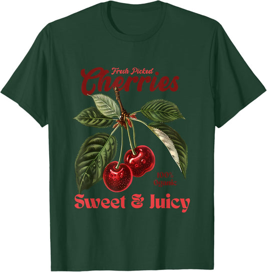 Cherry, cherries, Cherry Lover Gift, y2k gift, fruit lover T-Shirt - T-Shirt | Forest