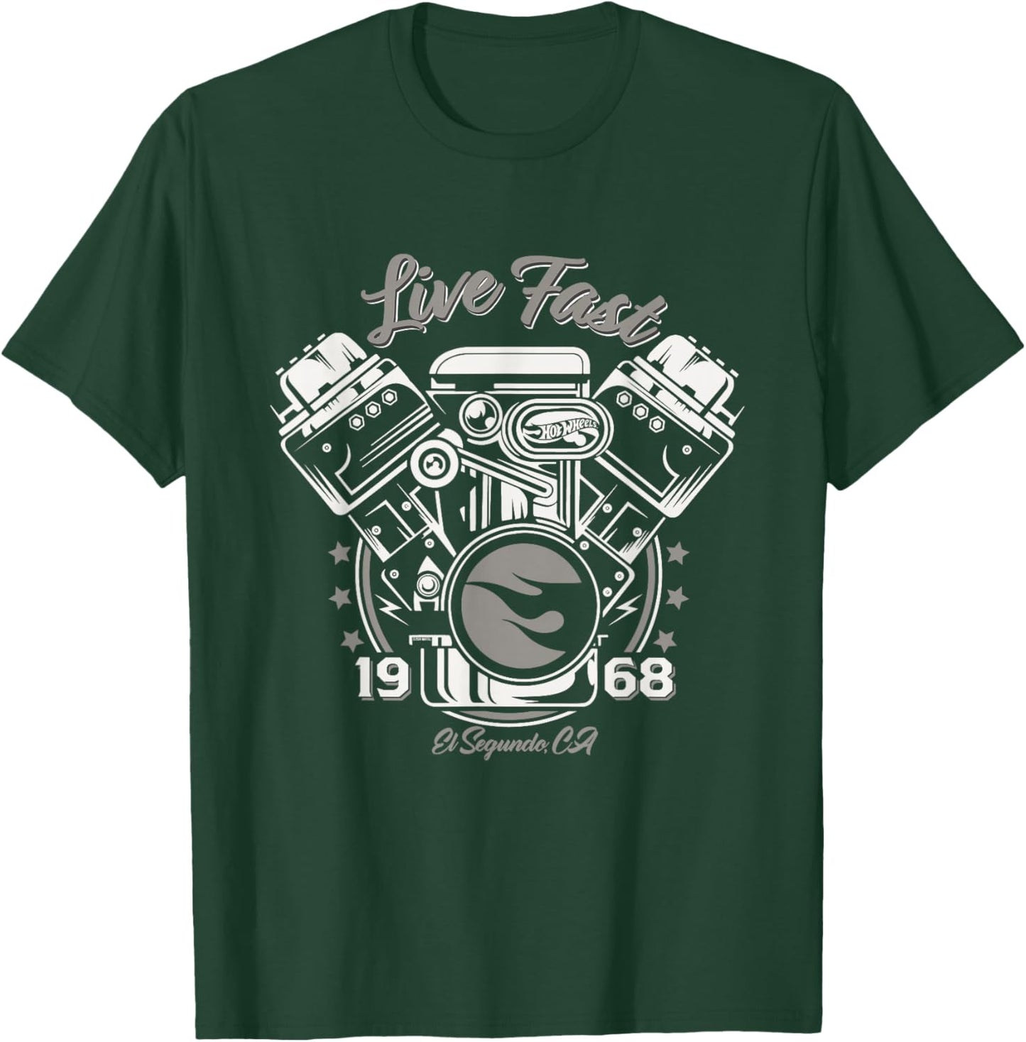 Hot Wheels Live Fast 1968 T-Shirt - T-Shirt | Forest