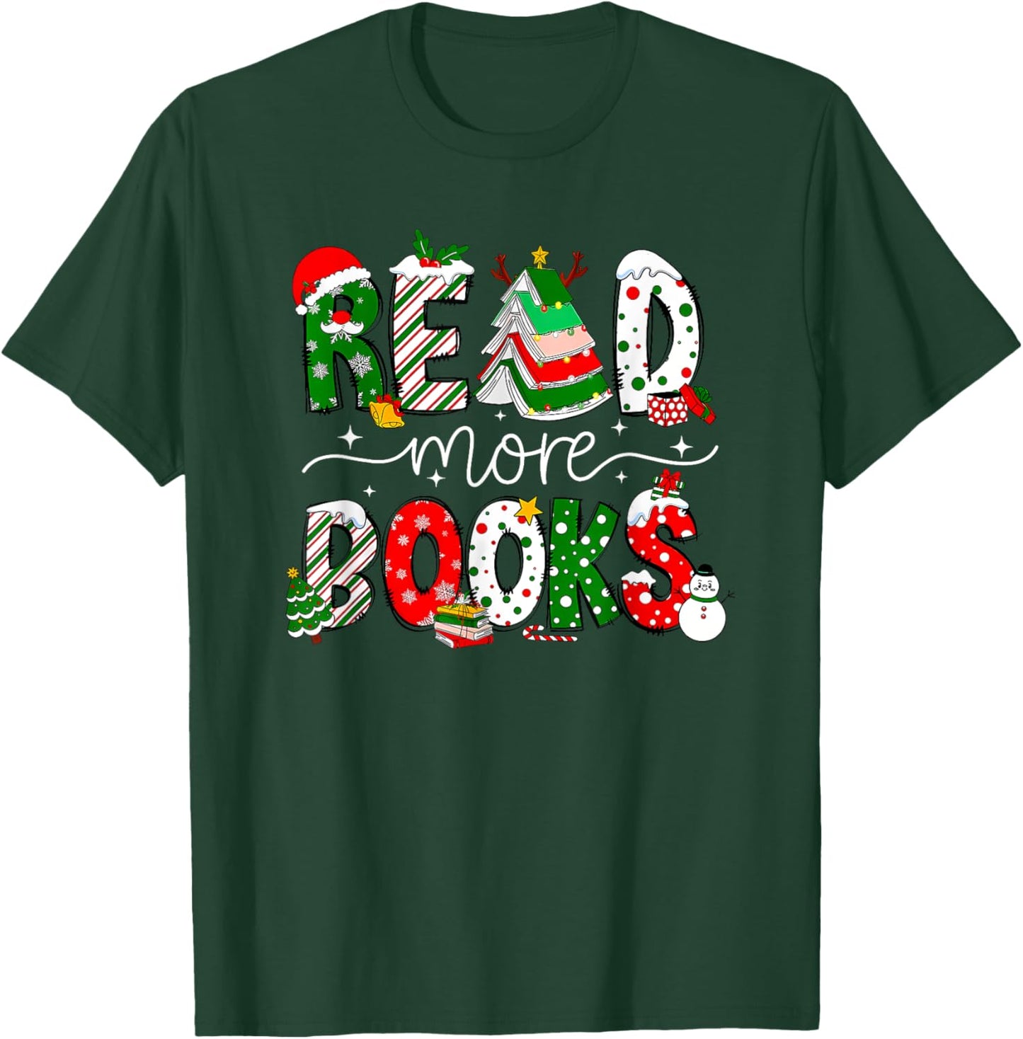 Read More Books Christmas Reading Book T-Shirt - T-Shirt | Forest