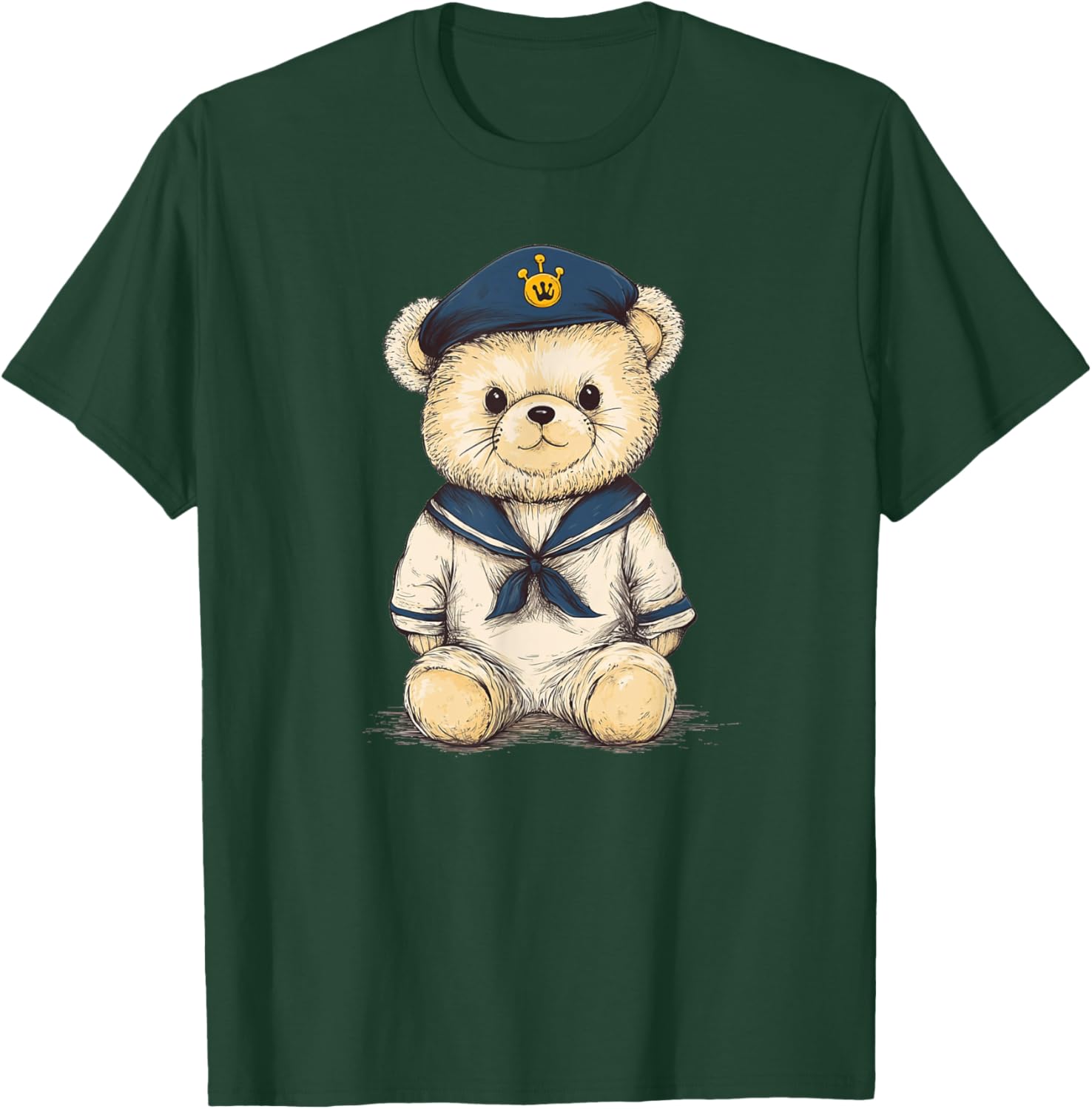 Teddy Bear Sailor Charting a Course for Fun Outfit T-Shirt - T-Shirt | Forest