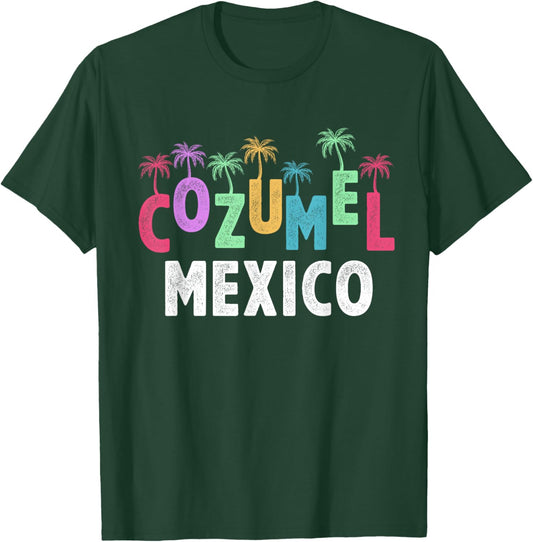 Cozumel Mexico Souvenir Vacation Travel Men Women Reminder T-Shirt - T-Shirt | Forest