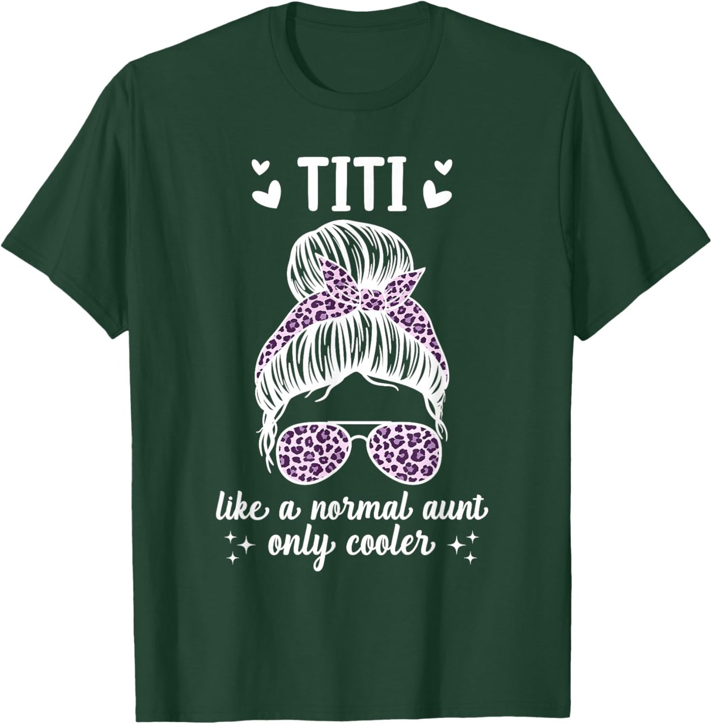 Funny Titi Aunt For Mother's Day Co - Black, Small - Female, -Adults - Short Sleeve, U-Neck - Casual, Spring T-Shirt - T-Shirt | Forest