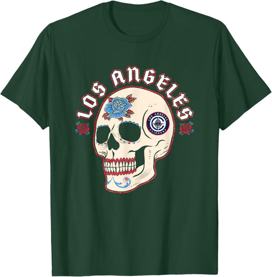 NBA Los Angeles Clippers Halloween Floral Skull T-Shirt - T-Shirt | Forest