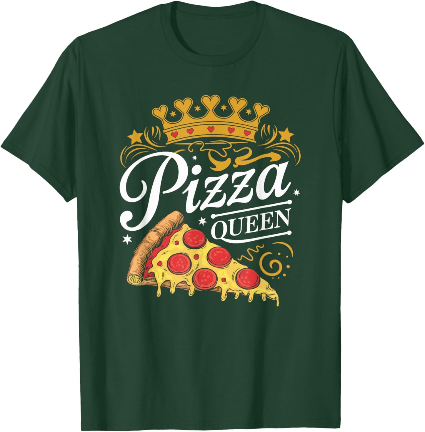 Pizza Queen Girl Loves Pizza Funny Pizza Lover T-Shirt - T-Shirt | Forest