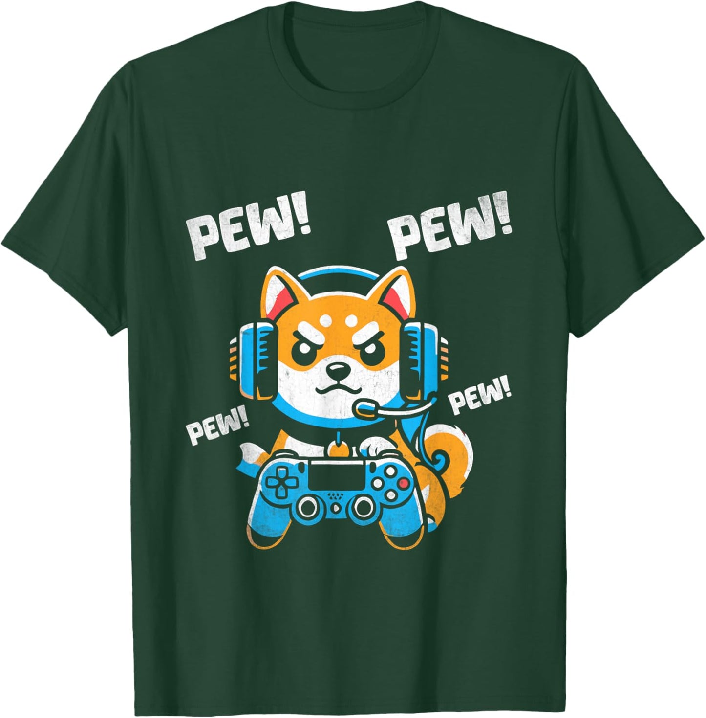 Video Gamer Shiba Inu T-Shirt - T-Shirt | Forest