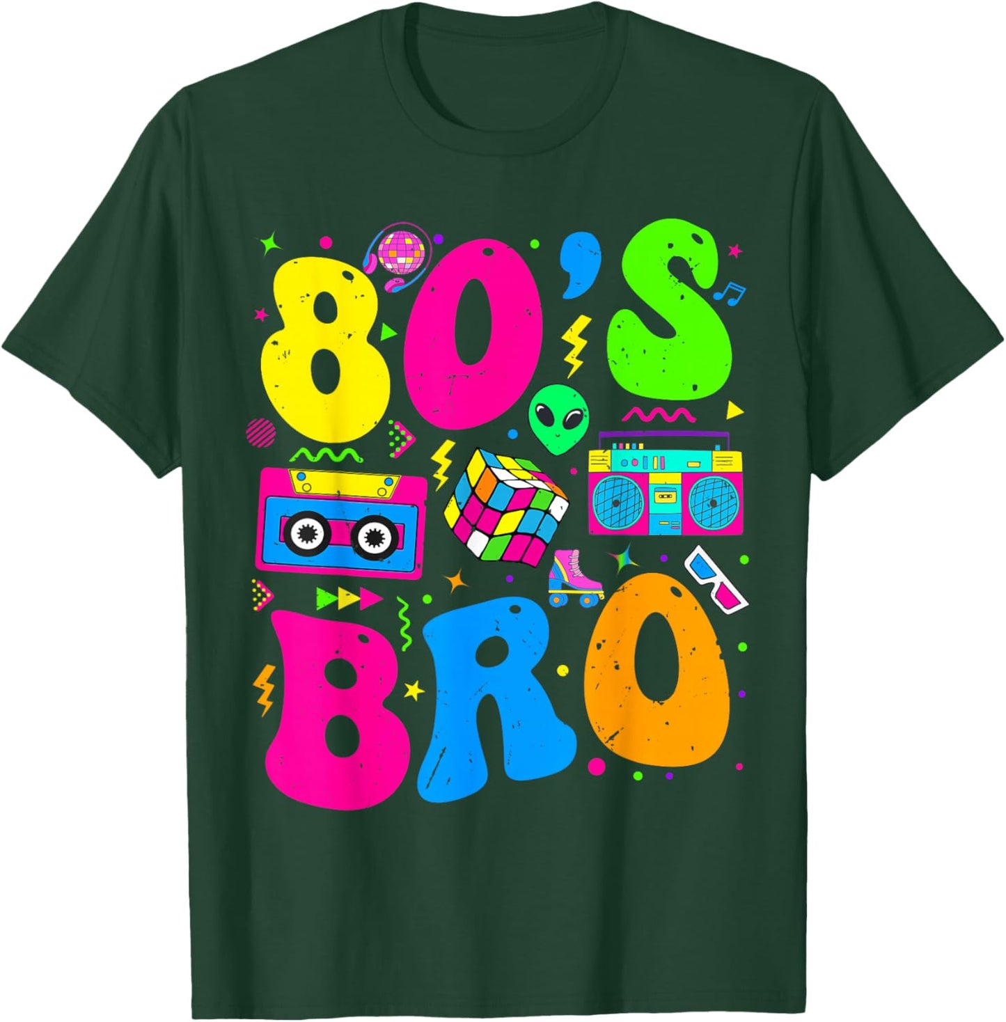 This Is My 80s Bro 80's 90's Theme Party Outfit 80s Costume T-Shirt - T-Shirt | Forest