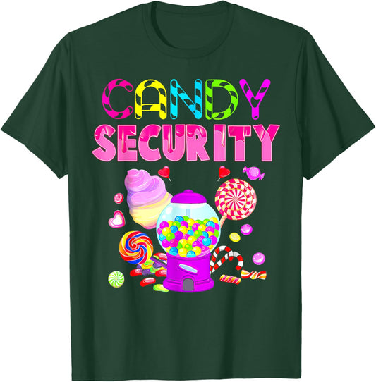 Candy Land Costume Women Candy Crew Funny Candy Security T-Shirt - T-Shirt | Forest