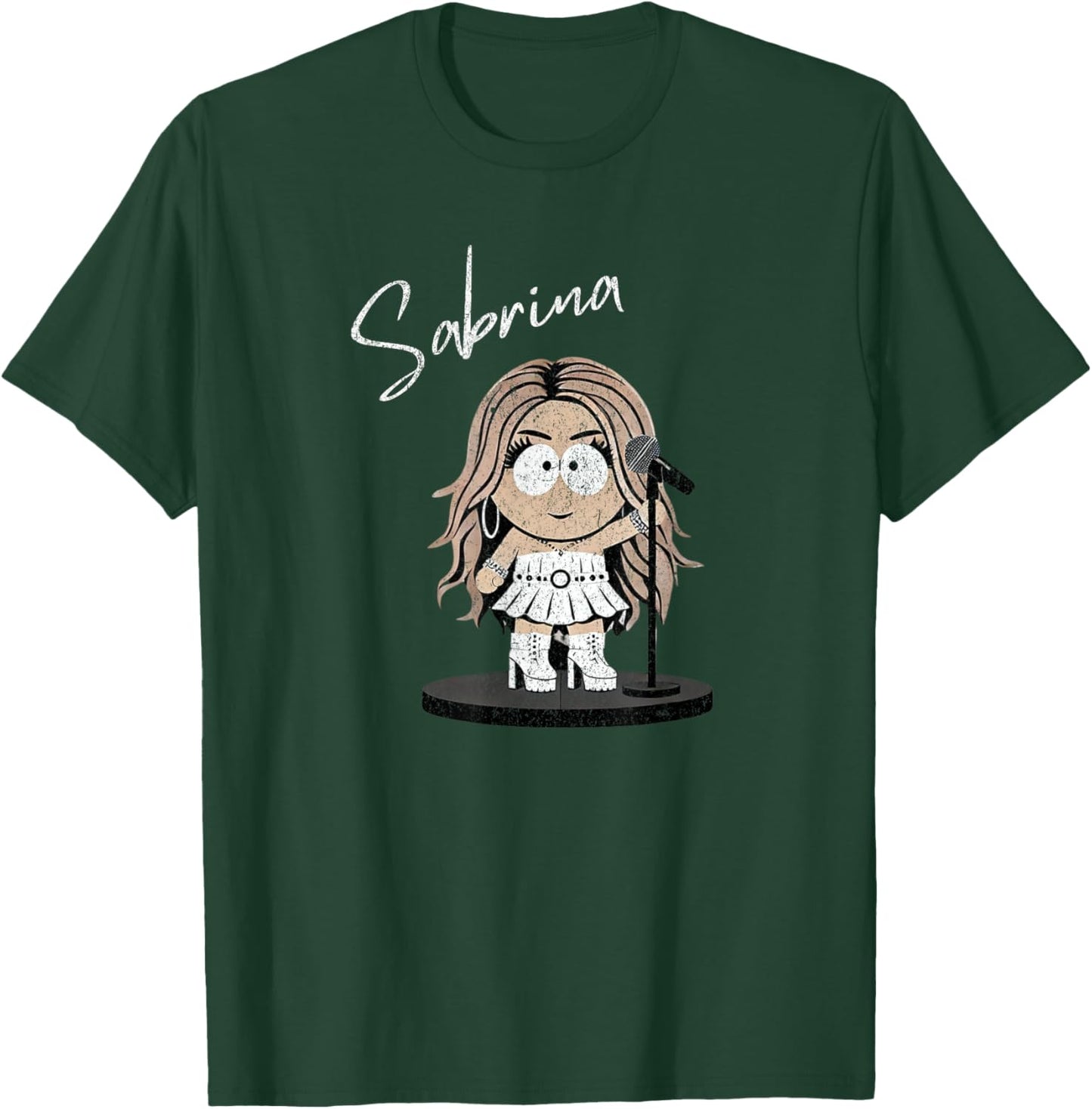 Girl Retro Sabrina First Name Groovy Beach T T-Shirt - T-Shirt | Forest